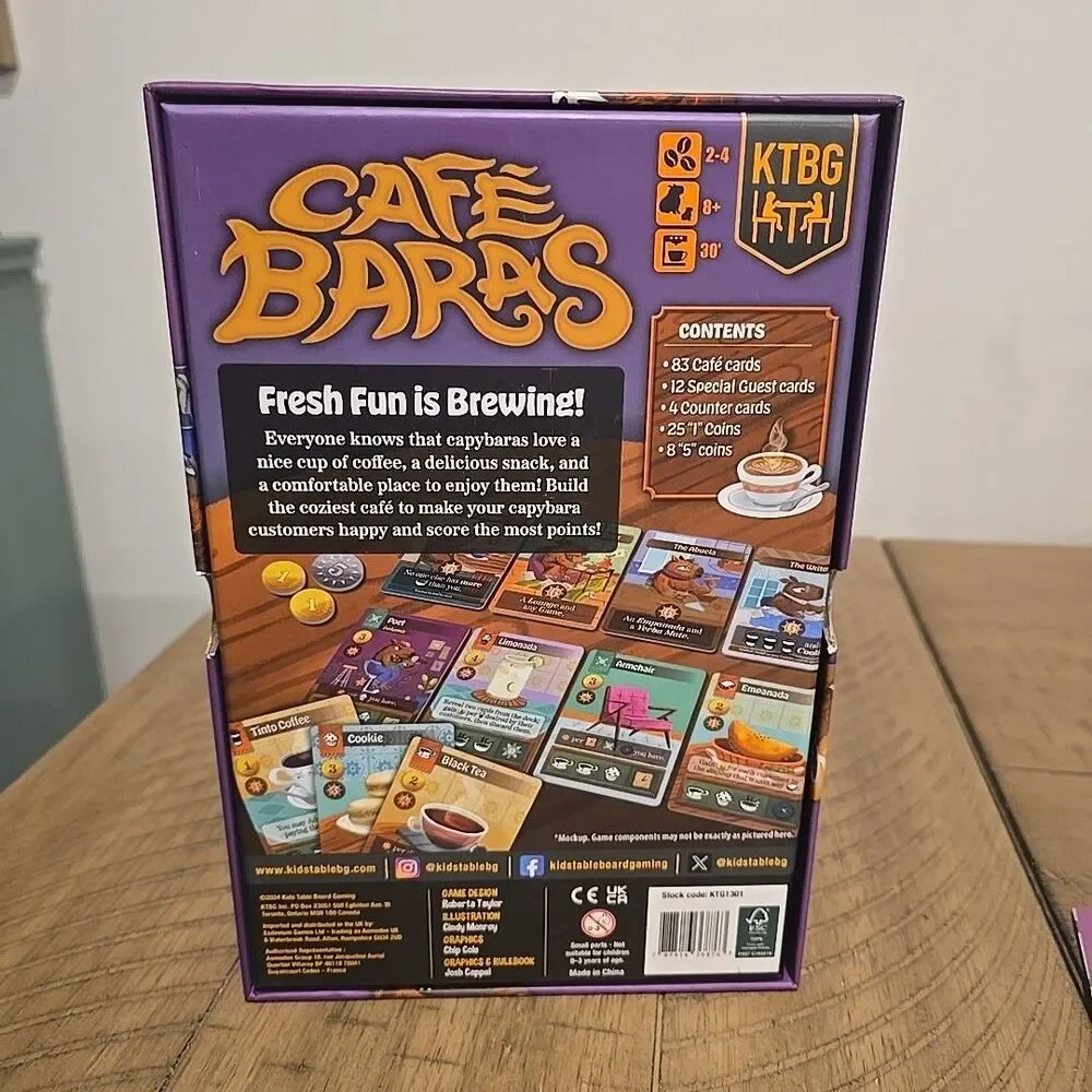 Cafe Baras Board game KTBG Complete And In Great Condition